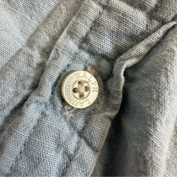 👗💙 Girls’ Faded Blue Denim Style Button Up Dress – Youth Size 12 💙👗 - Picture 5 of 9